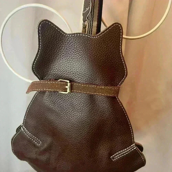 Cat Handbag with Fabric Crossbody Strap - Picture 6 of 7